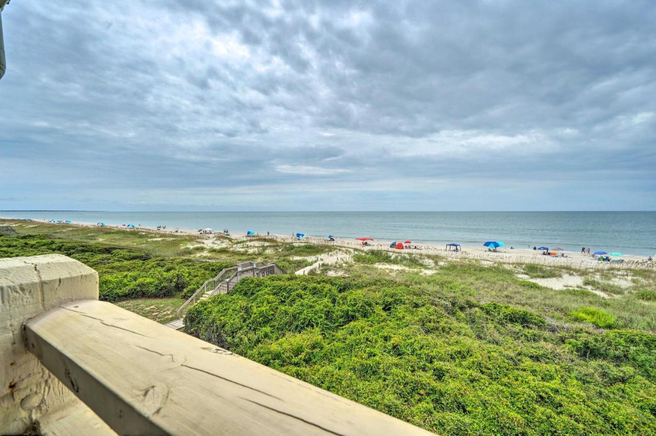 Beachfront Condo With Unobstructed Ocean Views! Oak Island Exterior photo